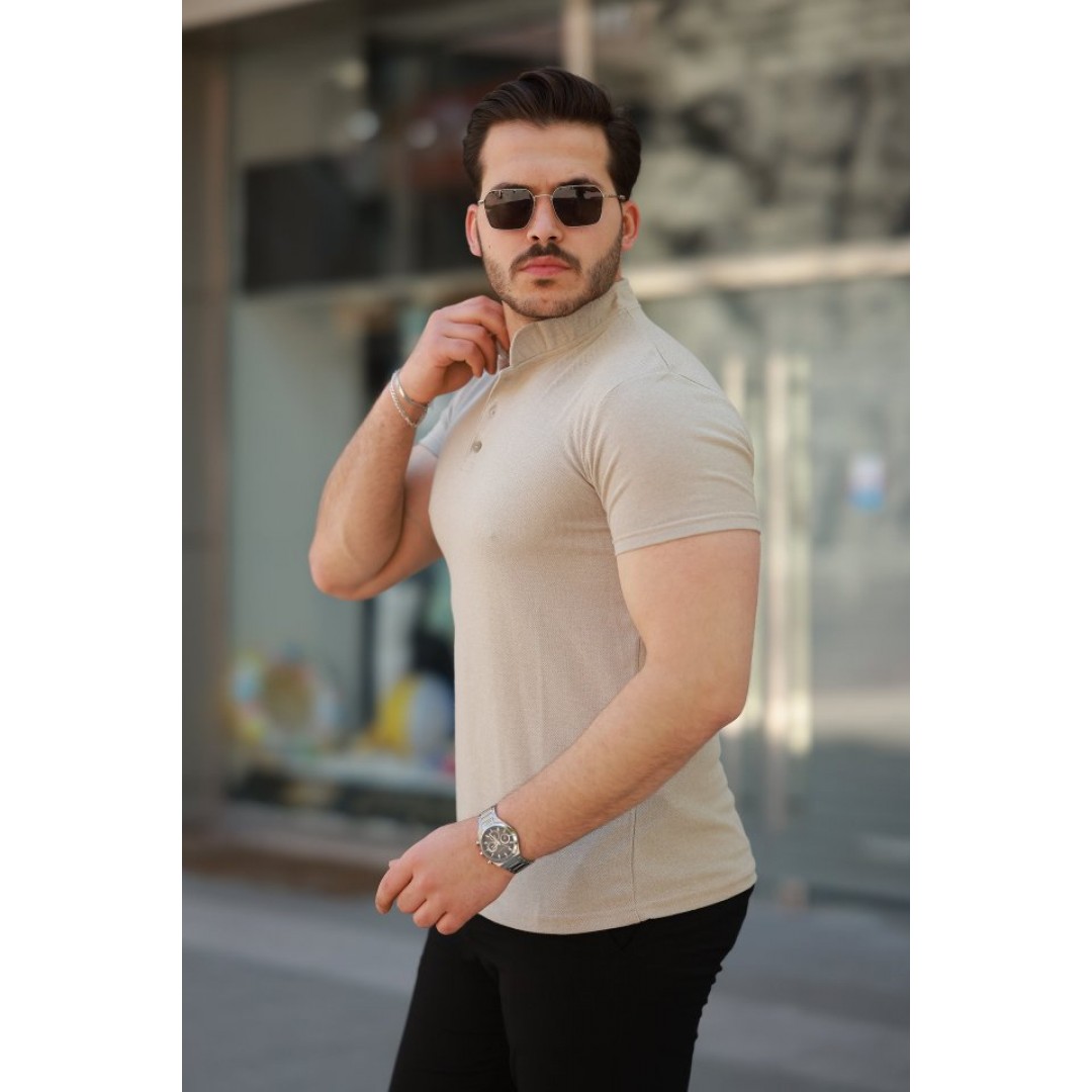 Erkek Hakim Yaka Dokuma Pamuklu Kumaş Kısa Kollu T-shirt 160089 Erkek Hakim Yaka Dokuma Pamuklu Kumaş Kısa Kollu T-shirt 160089