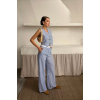 GOFRE ÇİZGİLİ YELEK - PANTOLON TAKIM - Mavi 160808