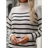 Kadın Uzun Kollu Yarım Balıkçı Yaka çizgilitriko Mini Boy Elbise (kemersiz) - 136530 Kadın Uzun Kollu Yarım Balıkçı Yaka çizgilitriko Mini Boy Elbise (kemersiz) - 136530