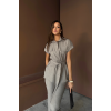 ÇİZGİLİ POLYVİSKON BLUZ - PANTOLON TAKIM - Gri 159630 ÇİZGİLİ POLYVİSKON BLUZ - PANTOLON TAKIM - Gri 159630