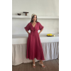 V YAKA DÖKÜMLÜ ELBİSE - Pembe 159989 V YAKA DÖKÜMLÜ ELBİSE - Pembe 159989