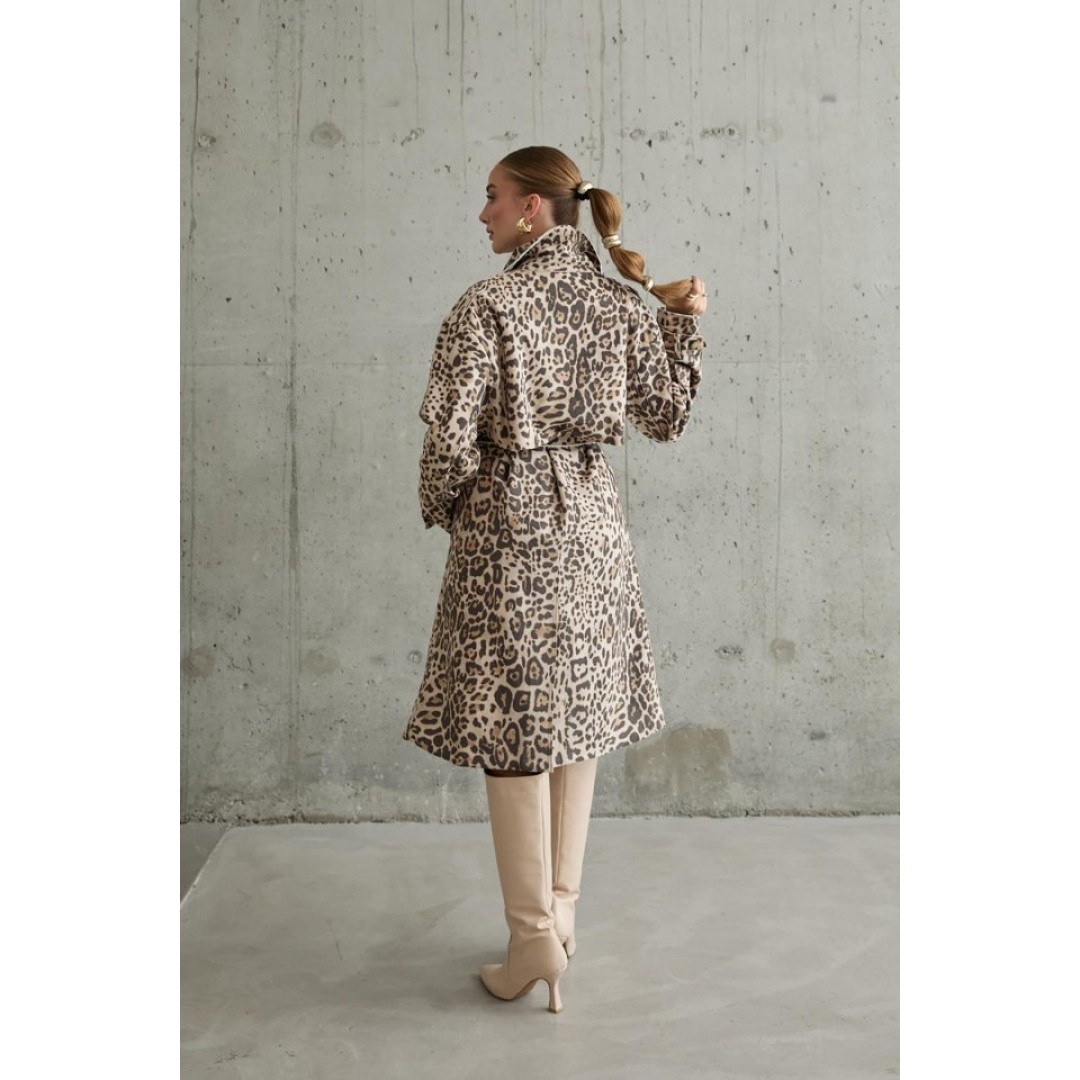 Leopar Ön Ve Arkası Pelerinli Kaban 153818 Leopar Ön Ve Arkası Pelerinli Kaban 153818