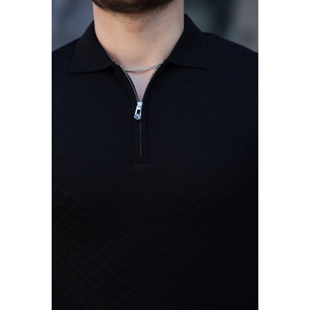 Erkek Viskon Kumaş Polo Yaka Desenli Tişört 154508 Erkek Viskon Kumaş Polo Yaka Desenli Tişört 154508