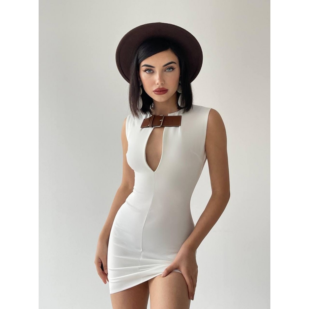 Nadia Kemerli Mini Elbise - 147196