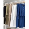Önü İnce Kordon Detaylı Ve Double Paça Pantolonlu Takım 10180 - 159417 Önü İnce Kordon Detaylı Ve Double Paça Pantolonlu Takım 10180 - 159417