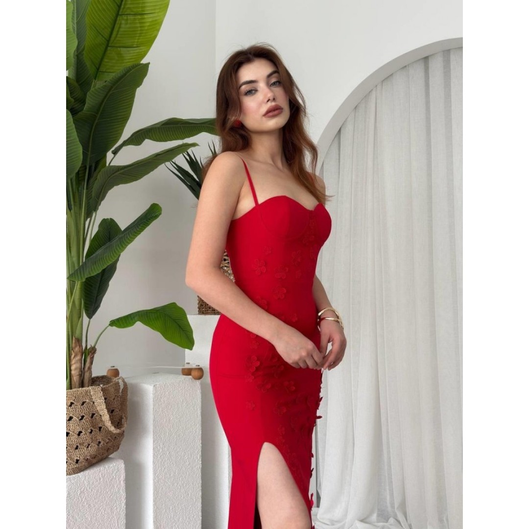 Stor Gül Detaylı Elbise 161371 Stor Gül Detaylı Elbise 161371