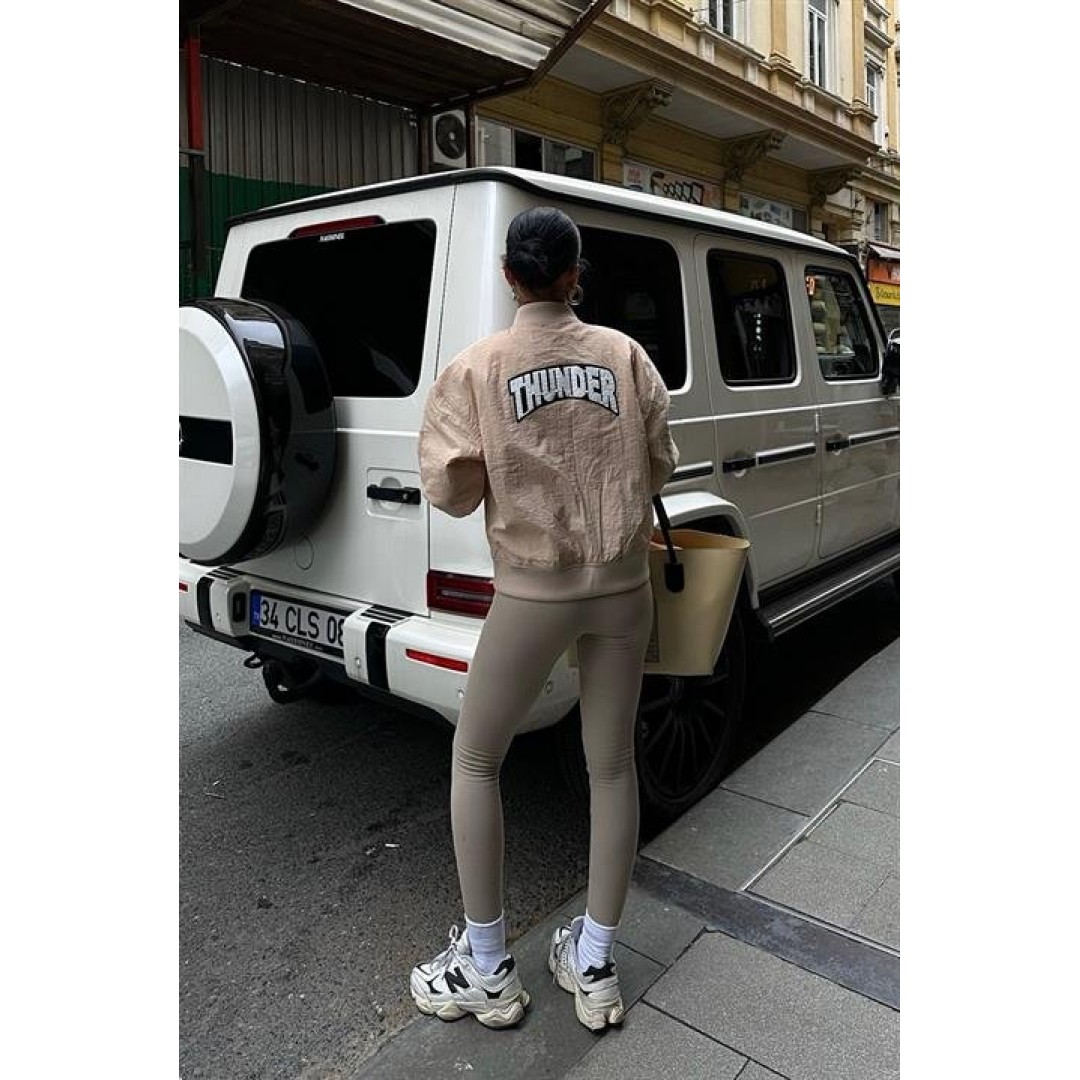 Michonne Ribanalı Bomber Ceket 7059 -08 158221 Michonne Ribanalı Bomber Ceket 7059 -08 158221