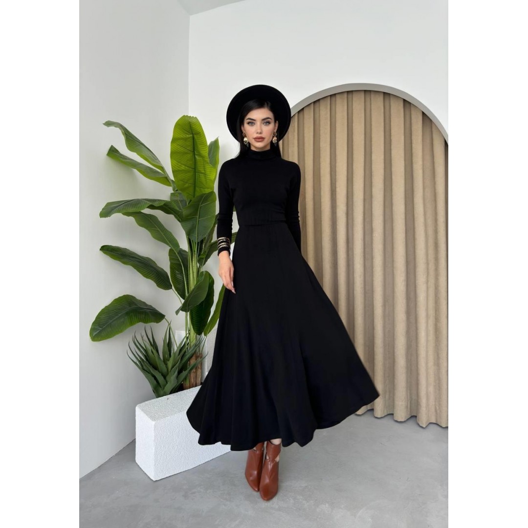 Dina Boğazlı Midi Elbise - 147223 Dina Boğazlı Midi Elbise - 147223