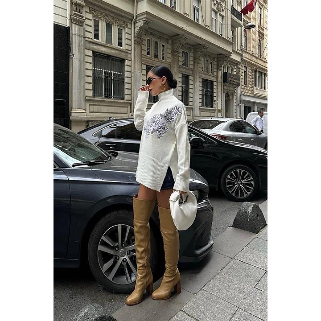 Nakış Detaylı Triko Kazak 1340 158373 Nakış Detaylı Triko Kazak 1340 158373