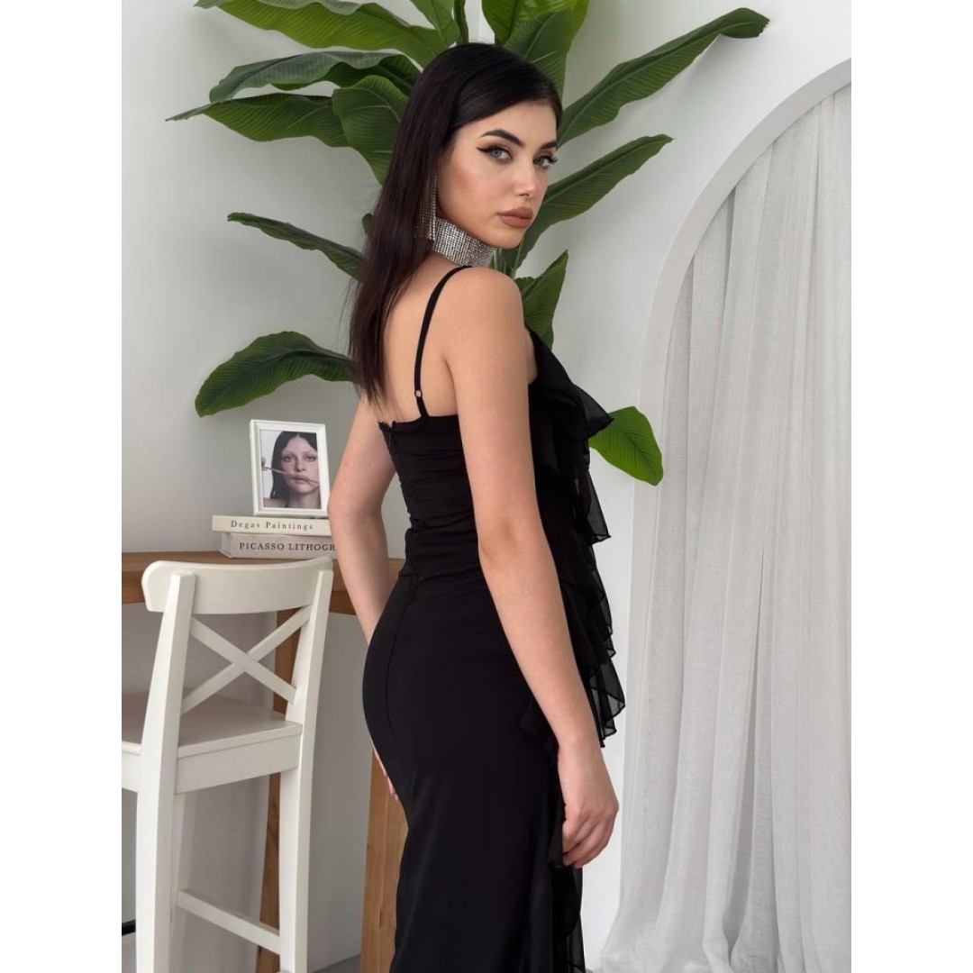 Ples Yırtmaç Detaylı Elbise - 156130 Ples Yırtmaç Detaylı Elbise - 156130