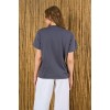 Yakası Taşlı Tshirt - Füme 149479 Yakası Taşlı Tshirt - Füme 149479