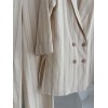 Blazer Ceketli Çizgili Keten Takım 10186 159435