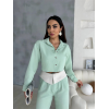 KETEN GÖMLEK-CROP-SALAŞ PANTOLON TAKIM - Mint 150424 KETEN GÖMLEK-CROP-SALAŞ PANTOLON TAKIM - Mint 150424