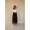 Siyah Dantelli Uzun Etek 154455 Siyah Dantelli Uzun Etek 154455