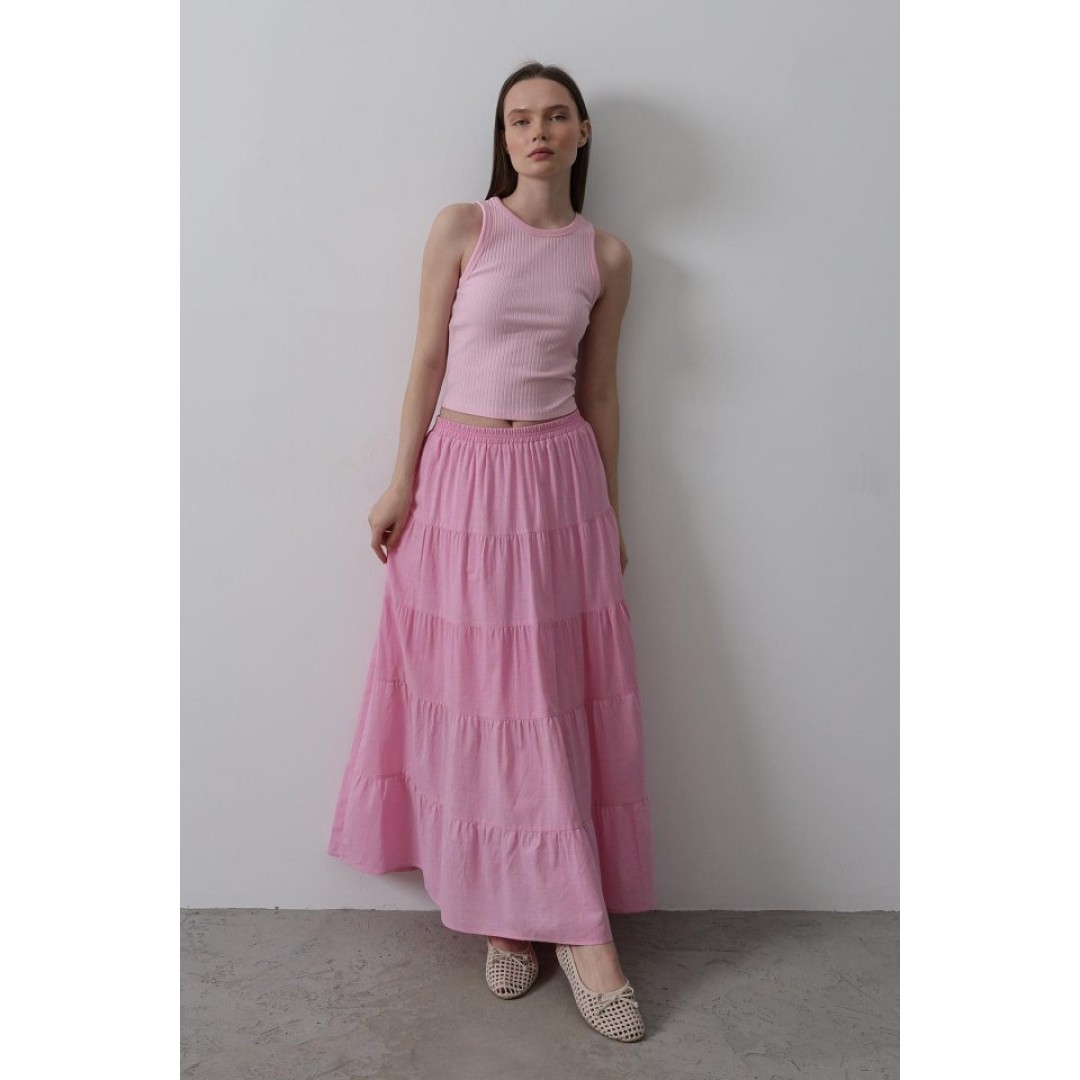 KAT KAT KETEN ETEK - Şeker Pembe 152367 KAT KAT KETEN ETEK - Şeker Pembe 152367
