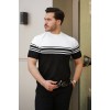 Erkek çizgili Kısa Kollu T-shirt 159911