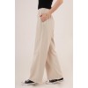 Bel Lastikli Paça Detaylı Cepli Krem Pantolon 149838 Bel Lastikli Paça Detaylı Cepli Krem Pantolon 149838