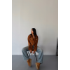 SÜET CROP CEKET KOL 3 KEMER DETAYLI - Taba 153443 SÜET CROP CEKET KOL 3 KEMER DETAYLI - Taba 153443