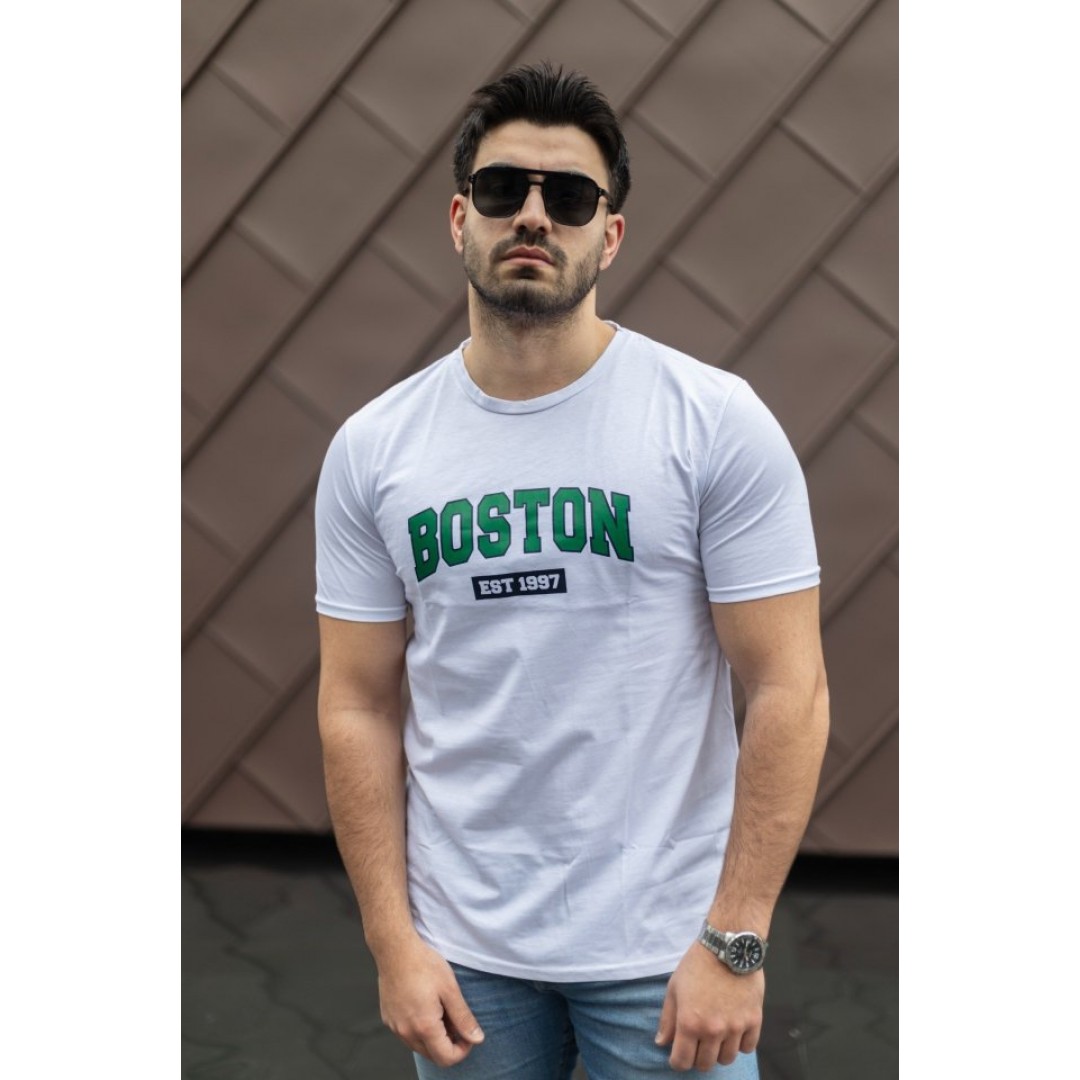Erkek Boston Baskılı Süprem T-shirt 141673 Erkek Boston Baskılı Süprem T-shirt 141673