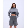 43241 TRİKO ÇİZGİLİ BALIKÇI CROP-GRİ-SİYAH 143975