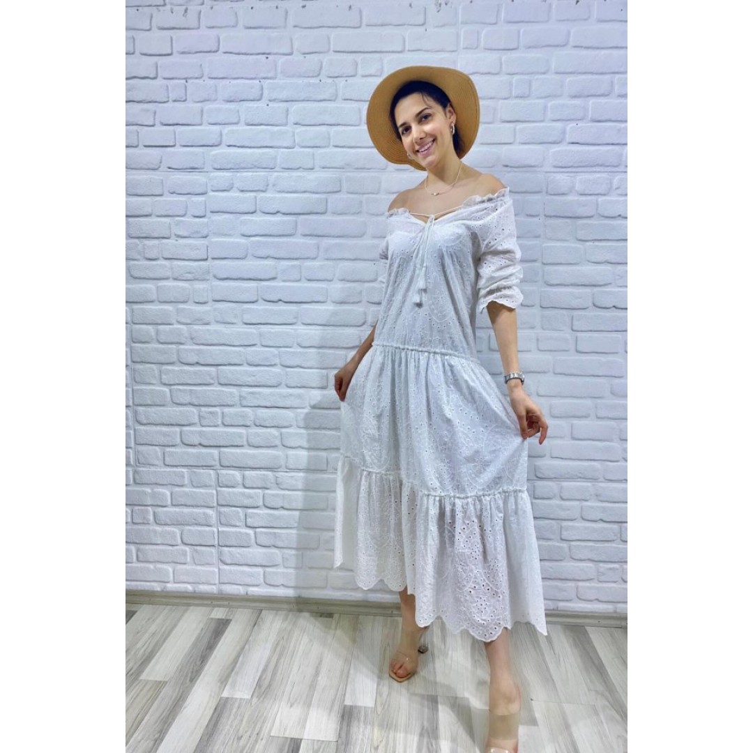 Beyaz Dantelli New Elbise - 149418 Beyaz Dantelli New Elbise - 149418