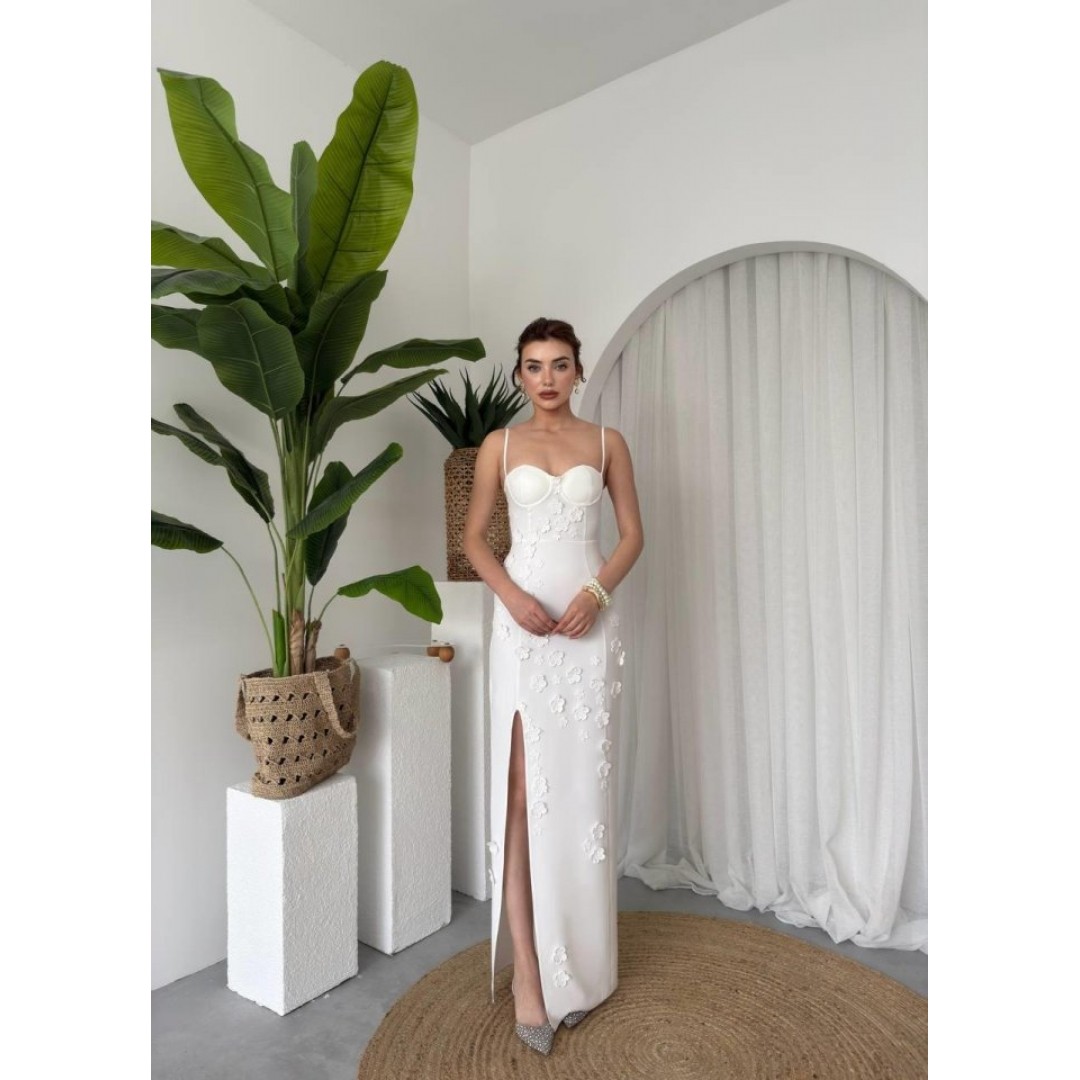 Stor Gül Detaylı Elbise - 161370 Stor Gül Detaylı Elbise - 161370