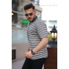 Erkek Yakalı çizgili Kısa Kollu T-shirt 160893 Erkek Yakalı çizgili Kısa Kollu T-shirt 160893