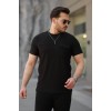 Erkek Cepli Kolyeli Kısa Kollu örme Kumaş T-shirt 159932