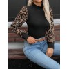 Kadın Uzun Kollu Yarı Balıkçı Yaka Leopar Detaylı Kaşkorse Bluz - 141930 Kadın Uzun Kollu Yarı Balıkçı Yaka Leopar Detaylı Kaşkorse Bluz - 141930