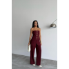 TASARIM GOLD DÜĞMELİ STRAPLEZYELEK - Bordo 154167 TASARIM GOLD DÜĞMELİ STRAPLEZYELEK - Bordo 154167