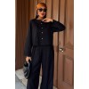 Önü İnce Kordon Detaylı Ve Double Paça Pantolonlu Takım 10180 159420 Önü İnce Kordon Detaylı Ve Double Paça Pantolonlu Takım 10180 159420