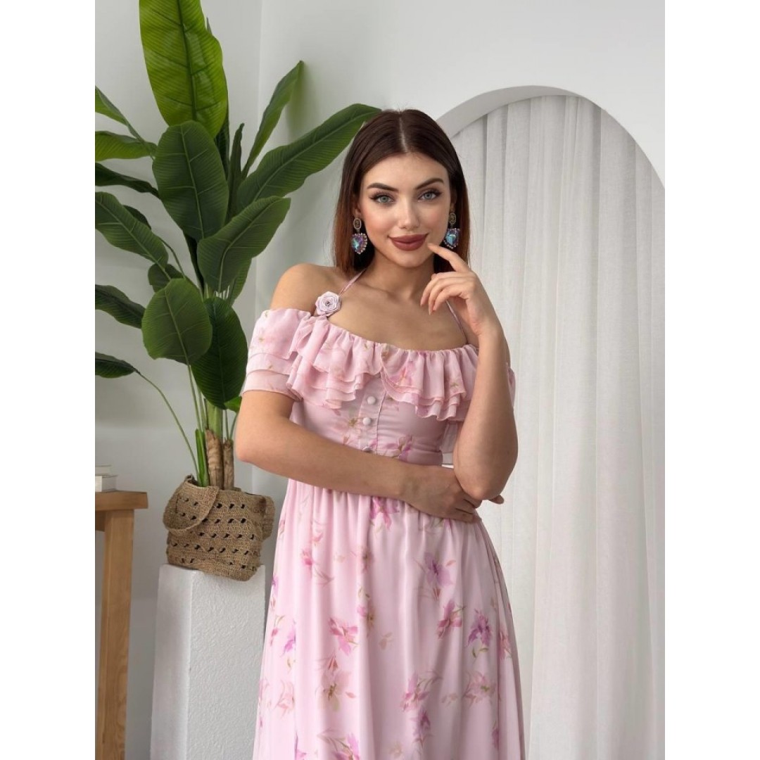 Elmi Çiçek Detaylı Elbise - 157280 Elmi Çiçek Detaylı Elbise - 157280