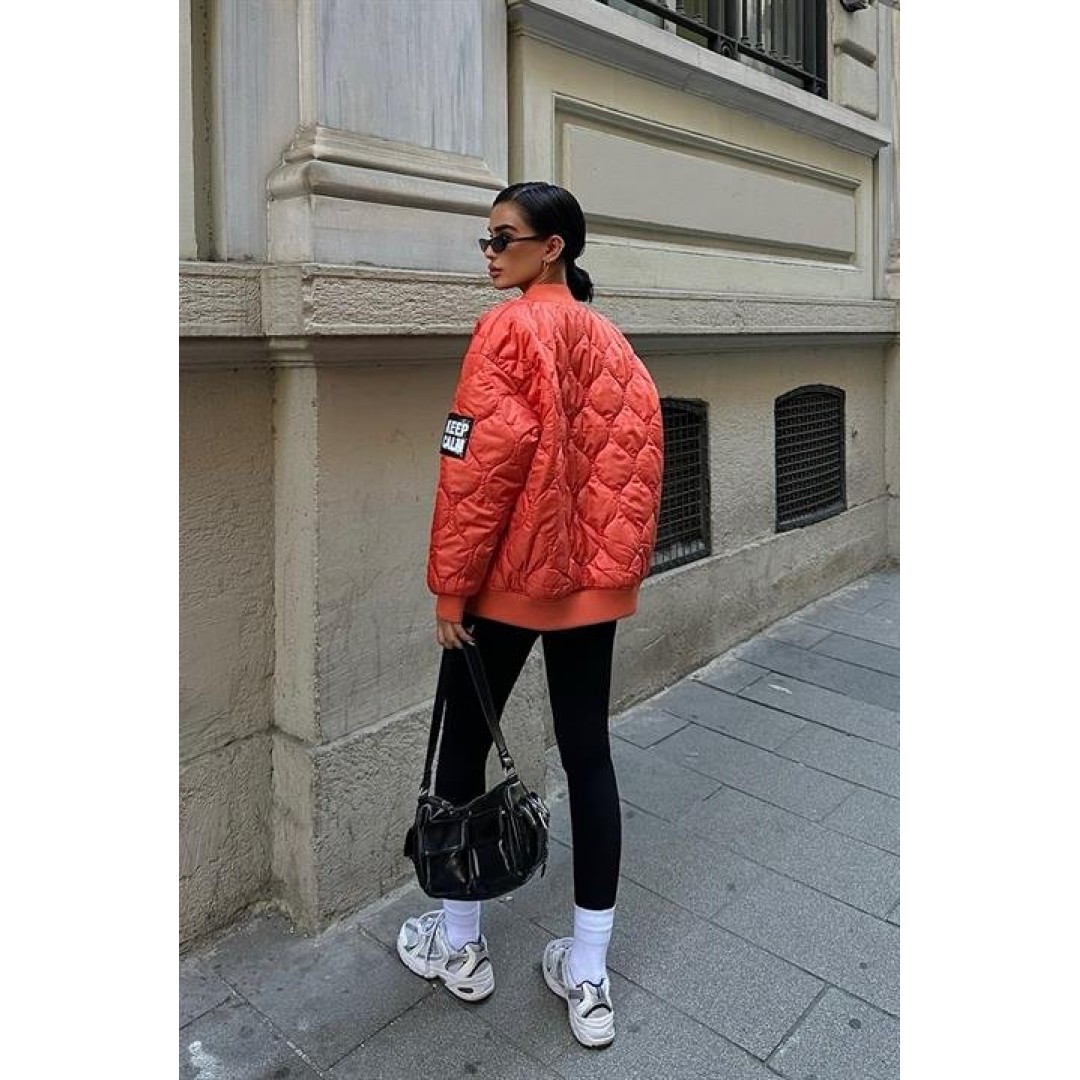 Alisa Oversize Kapitone Bomber Ceket 7058 -08 156120 Alisa Oversize Kapitone Bomber Ceket 7058 -08 156120