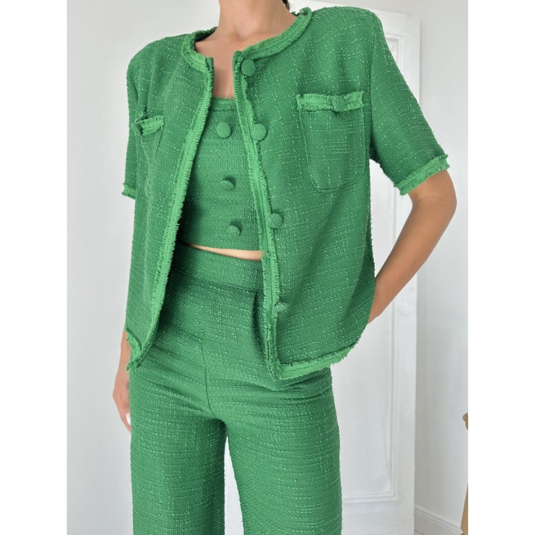 Yeşil Askılı Büstiyer Ceket Ve Pantolon Takım 152299 Yeşil Askılı Büstiyer Ceket Ve Pantolon Takım 152299