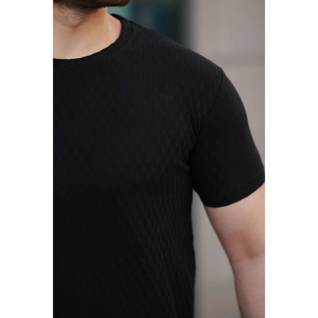 Erkek Kısa Kollu Baklava Desenli T-shirt 157306 Erkek Kısa Kollu Baklava Desenli T-shirt 157306