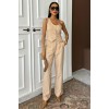 Tek Omuz Büstiyer Plazzo Pantolon Viscon Takım 10159 - 159273 Tek Omuz Büstiyer Plazzo Pantolon Viscon Takım 10159 - 159273