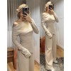 Kadın Uzun Kollu Omuzlardan Açık Asimetrik Kesim Kaşkorse Bluz Ve Pantolon Ikili Pantolon 137637 Kadın Uzun Kollu Omuzlardan Açık Asimetrik Kesim Kaşkorse Bluz Ve Pantolon Ikili Pantolon 137637