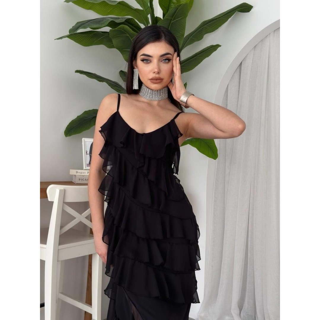Ples Yırtmaç Detaylı Elbise - 156130 Ples Yırtmaç Detaylı Elbise - 156130