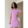 Lila Kısa Kol Atlas Mini Elbise - 153327 Lila Kısa Kol Atlas Mini Elbise - 153327