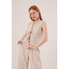 Ön Bağlama Detaylı Yelek Ve Pantolon Taş İkili Takım - 149855 Ön Bağlama Detaylı Yelek Ve Pantolon Taş İkili Takım - 149855