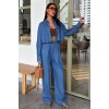 Denim Gömlek Plazzo Pantolon Takım 10163-08 159265 Denim Gömlek Plazzo Pantolon Takım 10163-08 159265