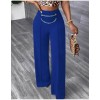 Kadın Beli Zincir Detay Ithal Krep Pantolon - 135070