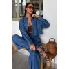 Denim Gömlek Plazzo Pantolon Takım 10163-08 159265 Denim Gömlek Plazzo Pantolon Takım 10163-08 159265