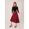 Çan Kesim Midi Bordo Saten Etek 147344 Çan Kesim Midi Bordo Saten Etek 147344