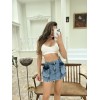 6458 DENİM LOW WAIST SKIRT-MAVİ - 142891 6458 DENİM LOW WAIST SKIRT-MAVİ - 142891