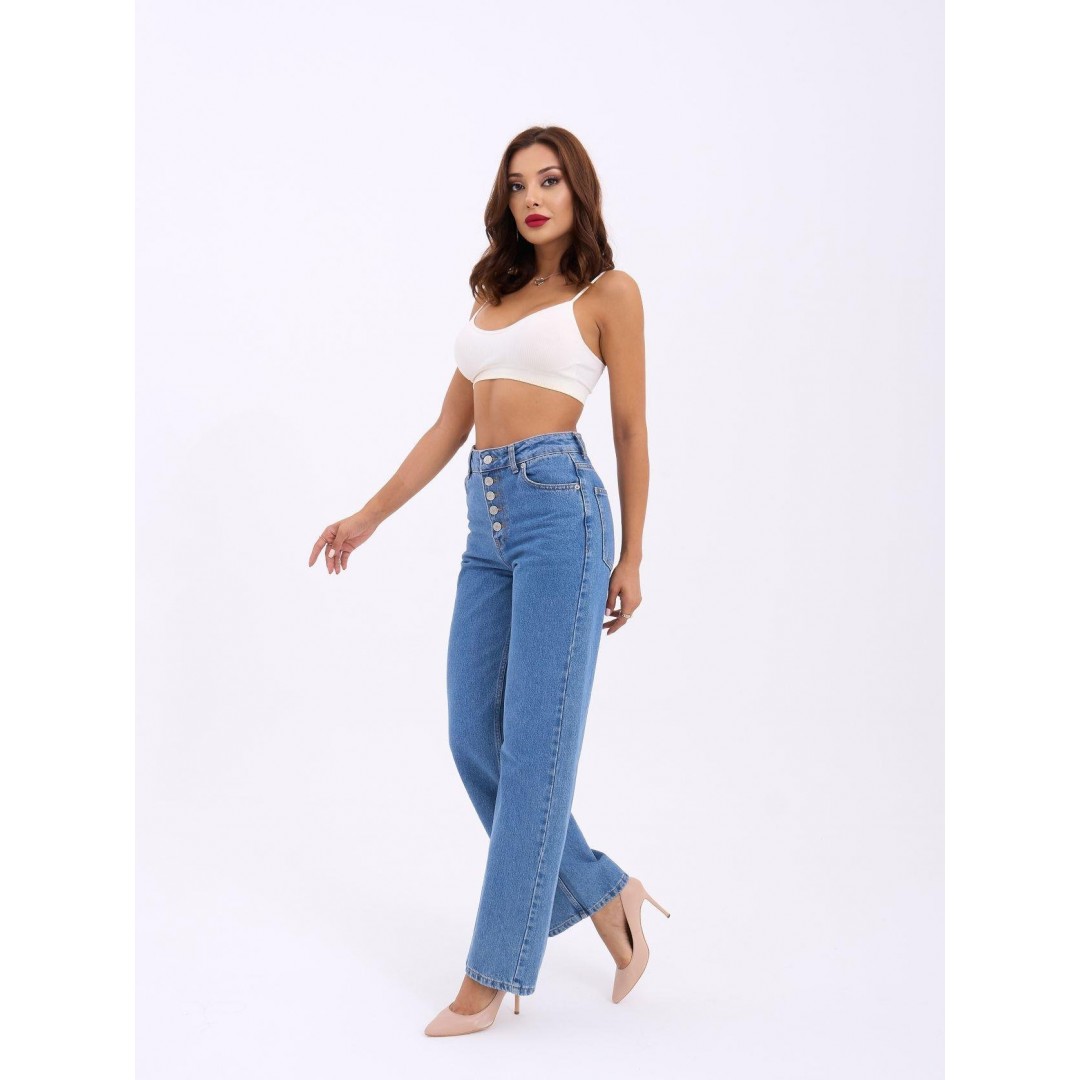 5171 DENİM BUTTONED WIDE KEG-MAVİ - 143718 5171 DENİM BUTTONED WIDE KEG-MAVİ - 143718