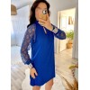Kadın Uzun Kollu Tül Detay Sandy Mini Boy Elbise - 138110 Kadın Uzun Kollu Tül Detay Sandy Mini Boy Elbise - 138110