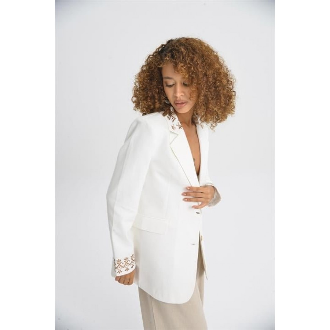 Leomie Nakışlı Blazer Ceket 6106 155209 Leomie Nakışlı Blazer Ceket 6106 155209