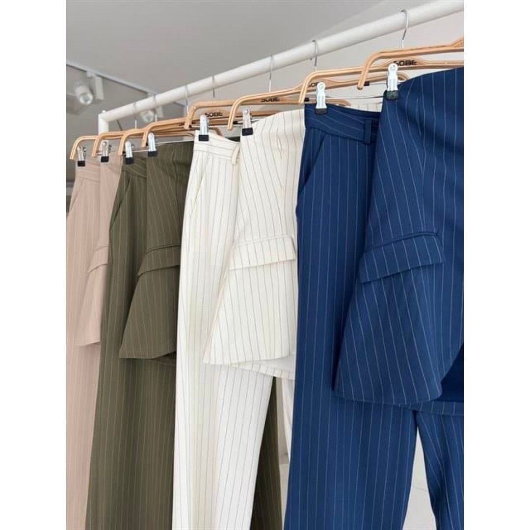 Straplez Büstiyerli Plazzo Pantolonlu Çizgili Takım 10151 159269 Straplez Büstiyerli Plazzo Pantolonlu Çizgili Takım 10151 159269
