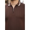 Erkek Yaka Ve Kolları çizgi Detaylı Fermuarlı Kısa Kollu T-shirt 162309 Erkek Yaka Ve Kolları çizgi Detaylı Fermuarlı Kısa Kollu T-shirt 162309